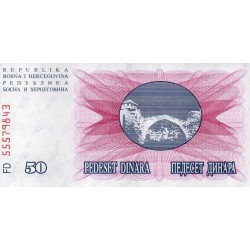 Bósnia Herzegovina 50 Dinara 1992