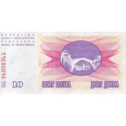 Bósnia Herzegovina 10,000 Dinara 1993