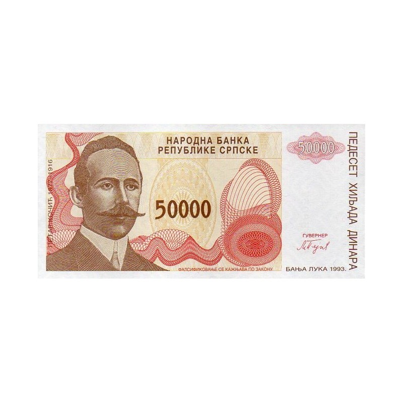 Bósnia Herzegovina 50,000 Dinara 1993