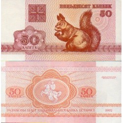 Bielorrússia 50 Kopeek 1992