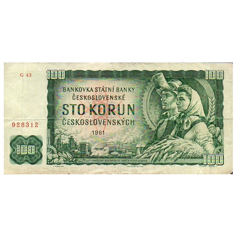 Checoslováquia 100 Korun 1961