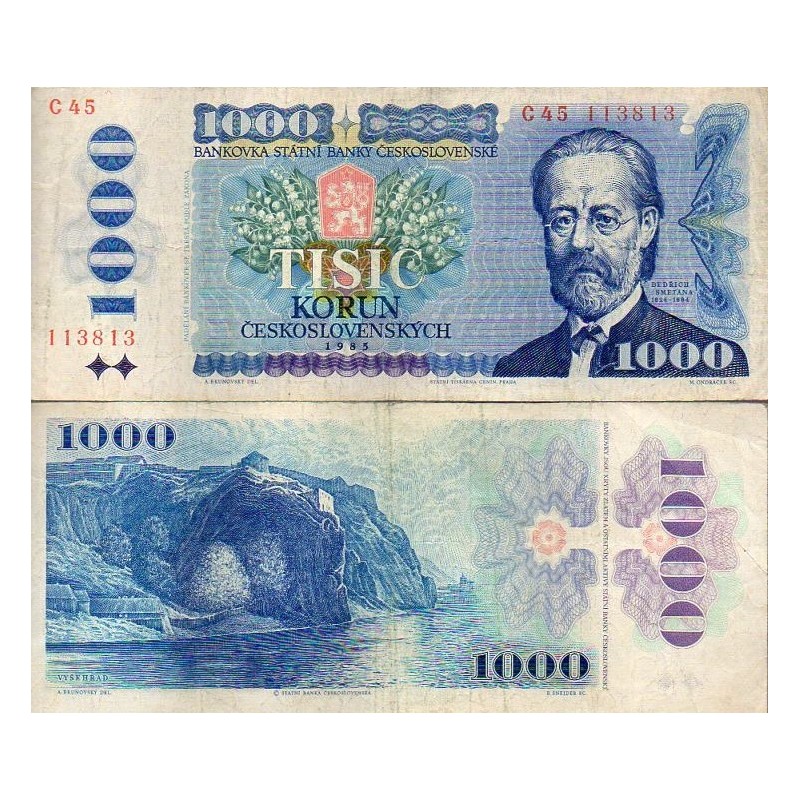 Checoslováquia 1000 Korun 1985