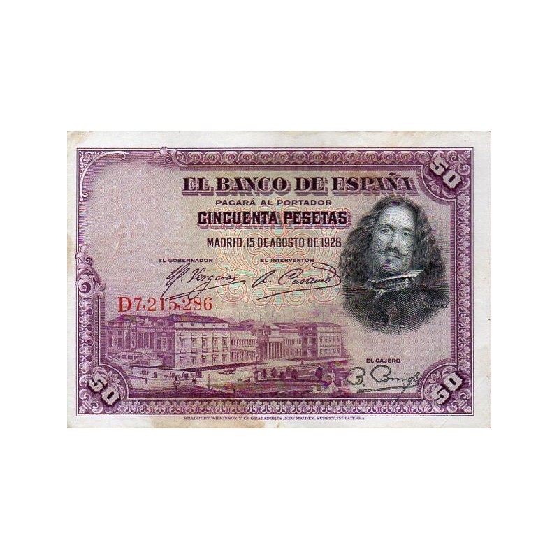 Espanha 50 Pesetas 1928