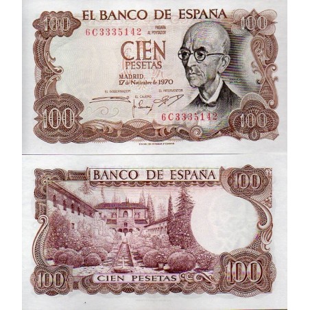 Espanha 100 Pesetas 1970