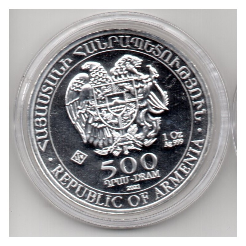 Arménia 500 Dram 1 OZ Prata 2020