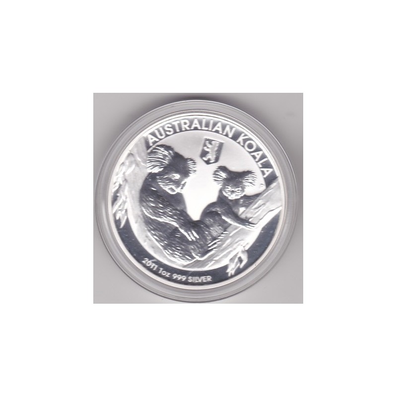 Austrália 1 Dollar 2011 Koala (1 oz Prata