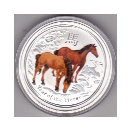 Austrália 2 Dollar 2014 Ano do Cavalo (2 oz Prata