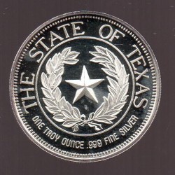 Estado do Texas 1 OZ Prata 1986