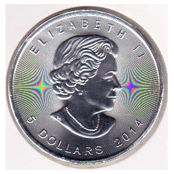 Canada 5 Dólares 2014 ( 1 oz Prata Fina)