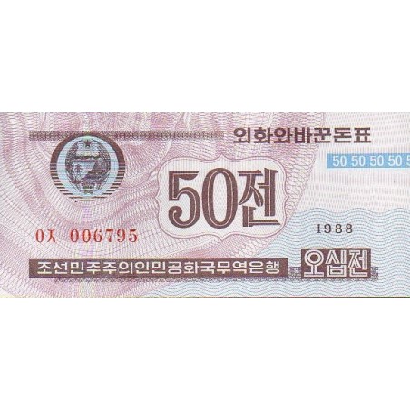 Coreia do Norte 50 Chon 1988