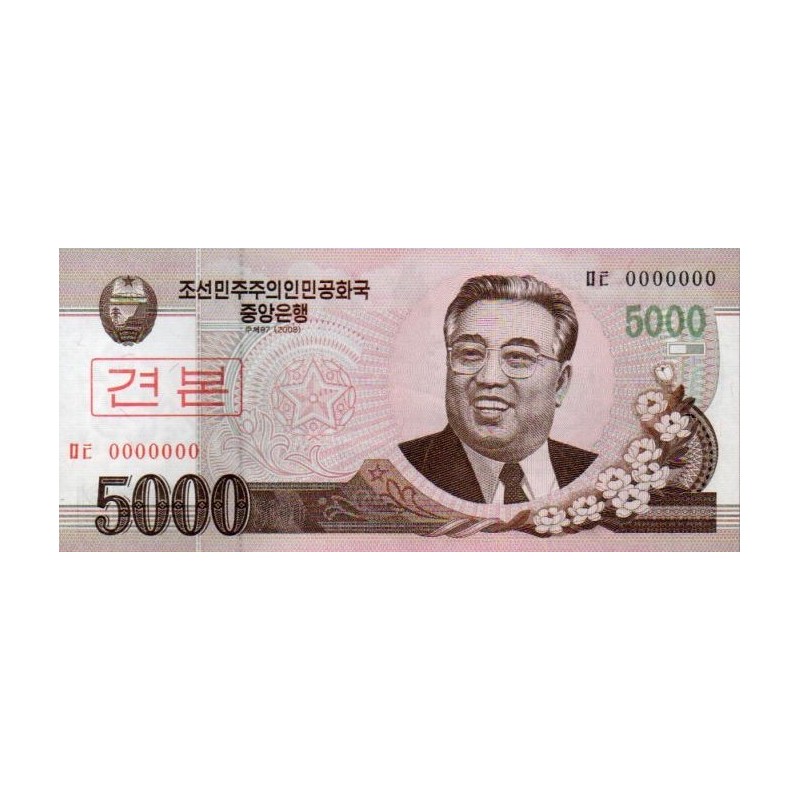Coreia do Norte 5000 Won  2008