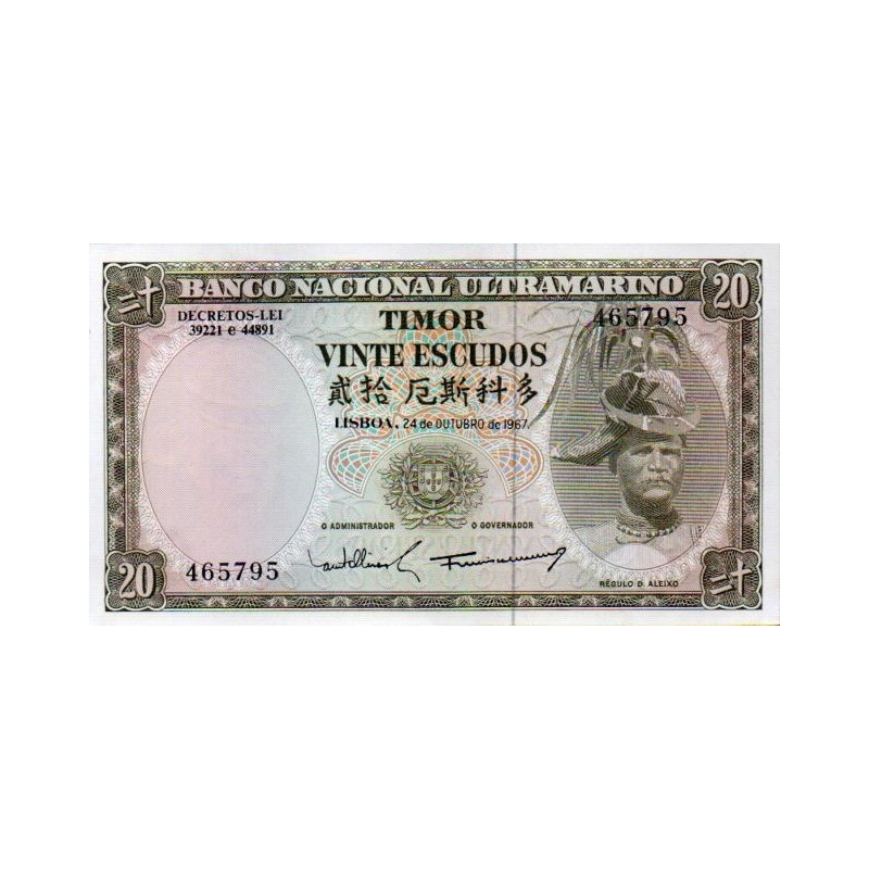 Timor 20 Escudos 1967