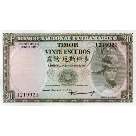 Timor 20 Escudos 1967