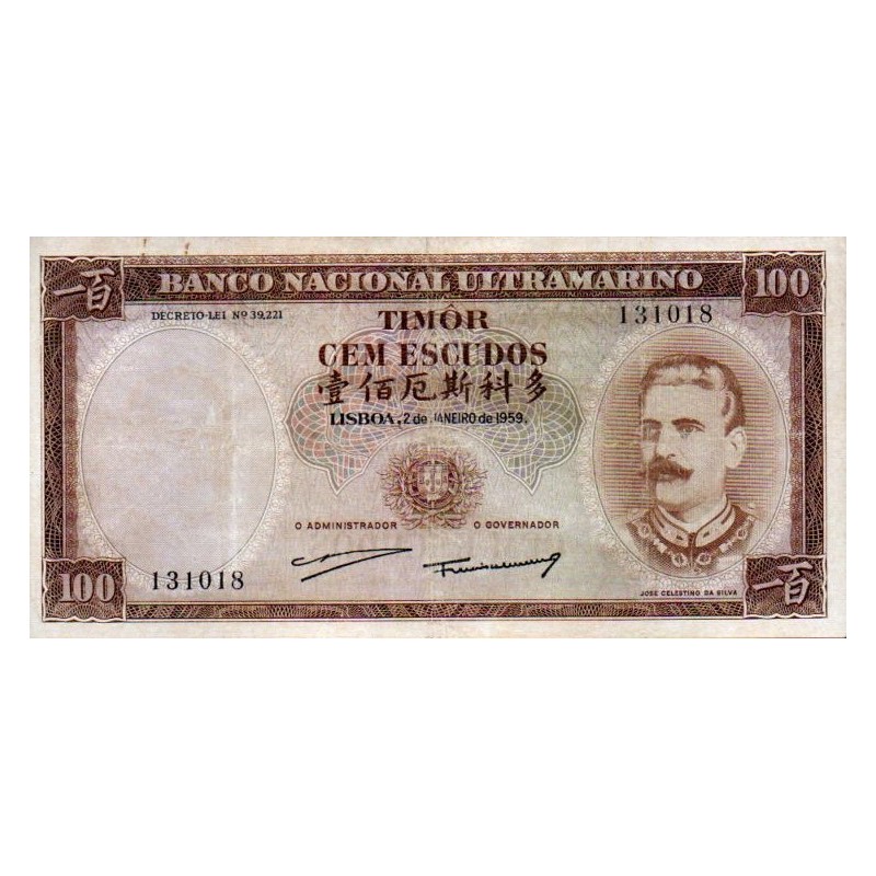 Timor 100 Escudos 1959