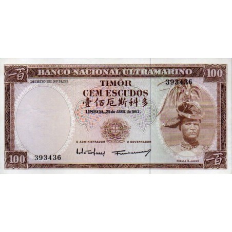 Timor 100 Escudos 1963