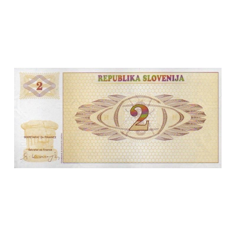 Eslovénia 2 Tolarjev ND 1990