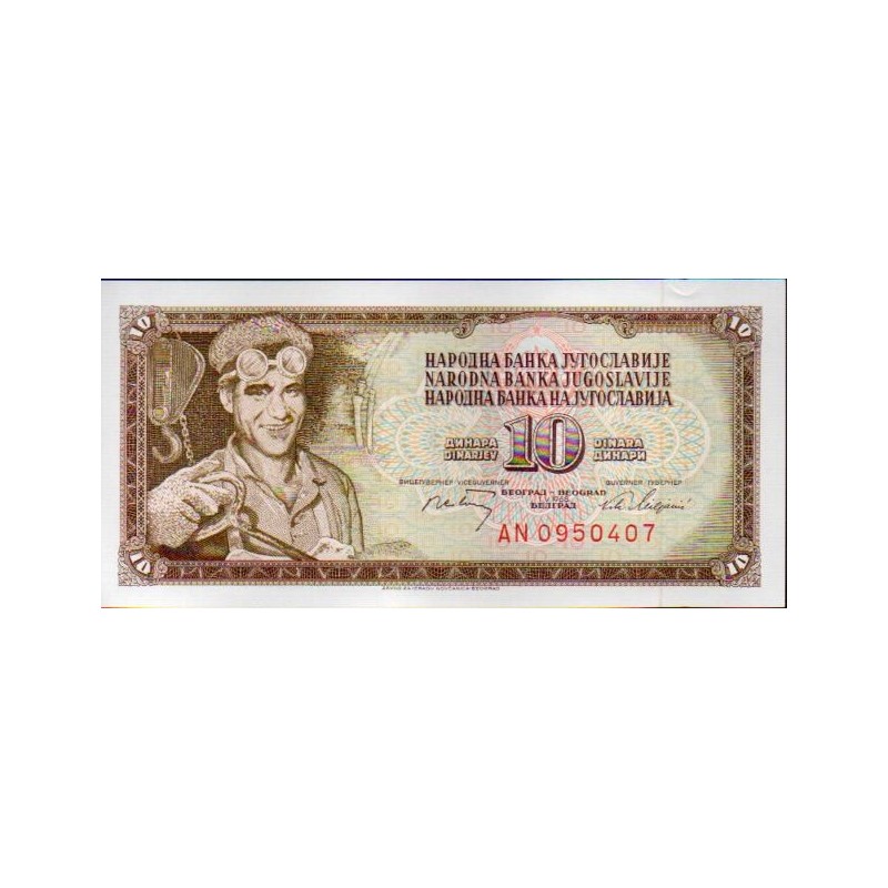 Jugoslávia 10 Dinara 1968