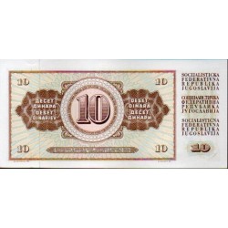 Jugoslávia 10 Dinara 1968
