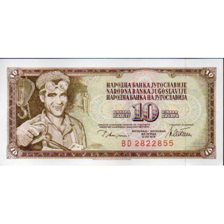 Jugoslávia 10 Dinara 1978