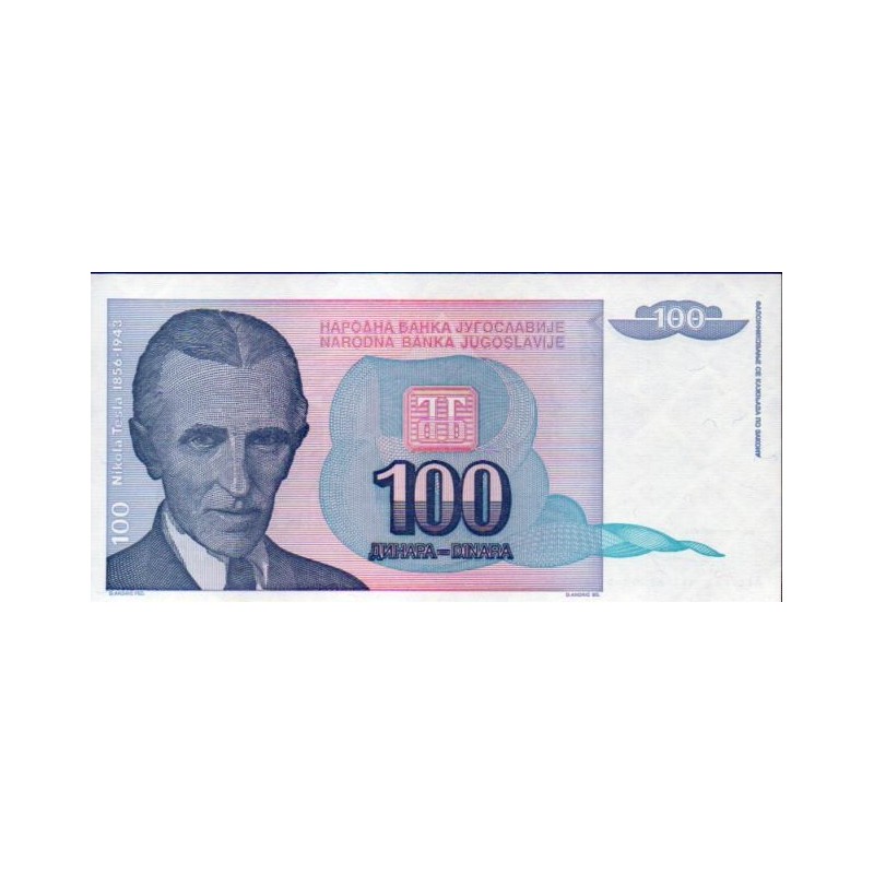 Jugoslávia 100 Dinara 1994