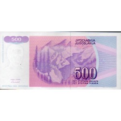 Jugoslávia 500 Dinara 1992
