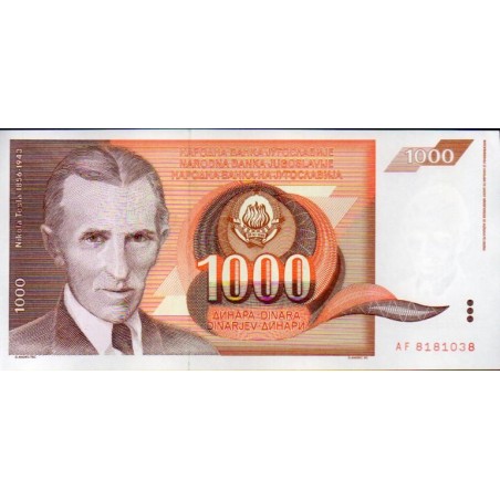 Jugoslávia 1000 Dinara 1990