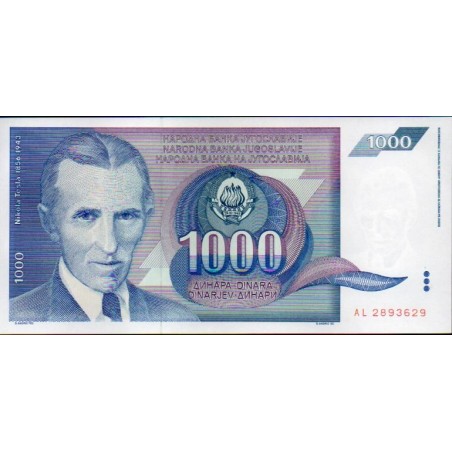 Jugoslávia 1000 Dinara 1991