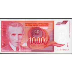 Jugoslávia 1000 Dinara 1992