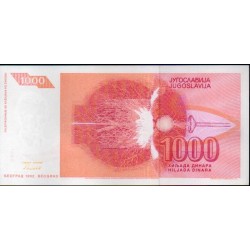 Jugoslávia 1000 Dinara 1992