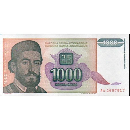 Jugoslávia 1000 Dinara 1994