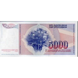 Jugoslávia 5000 Dinara 1985
