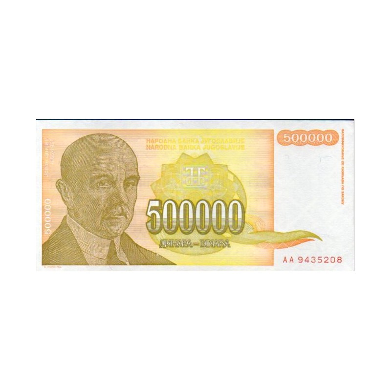 Jugoslávia 500,000 Dinara 1994