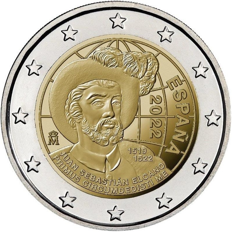 Espanha 2 € 2022 Juan Sebastián Elcano