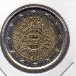 Espanha 2 € 2012 10 Anos do Euro