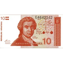 Croácia 10 Dinara 1991