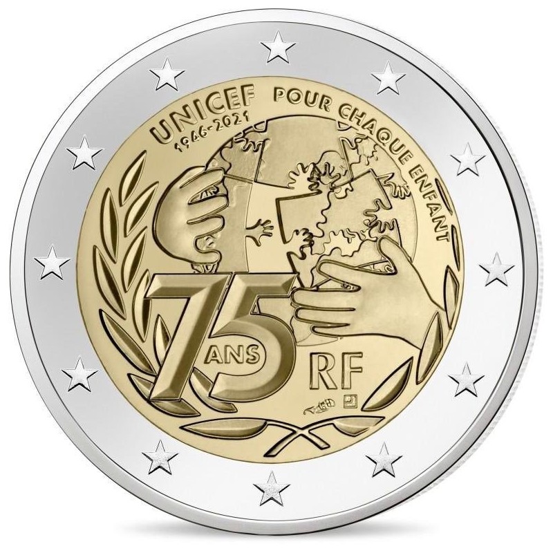 França 2 € 2021 UNICEF