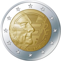 França 2 € 2022 Jacques Chirac