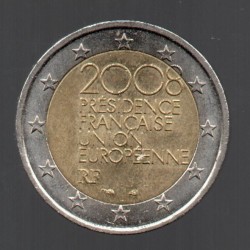 França 2 € 2008 Presidência do Conselho da U.E.