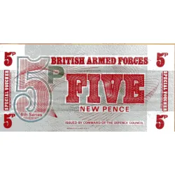 Reino Unido 5 New Pence ND...