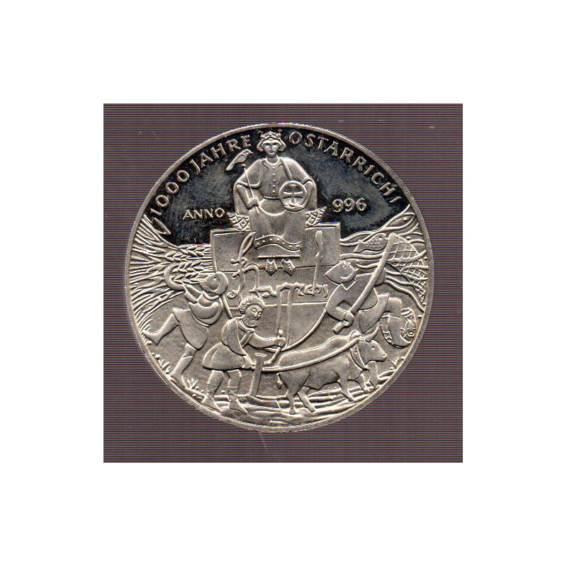 Áustria 5 € 1996 1000 anos Ostarrichi