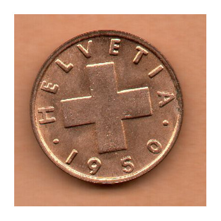 Suíça 1 Rappen 1950