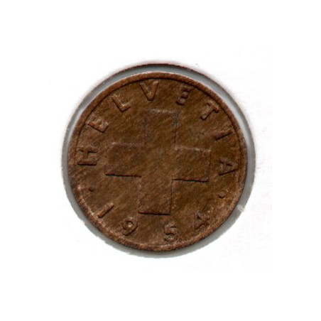 Suíça 1 Rappen 1954