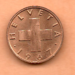 Suíça 1 Rappen 1967