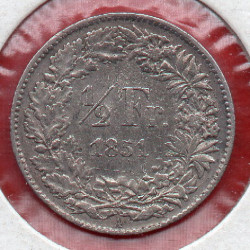 Suíça 50 Rappen 1851