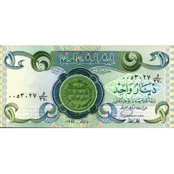 Iraque 1 Dinar ND 1990