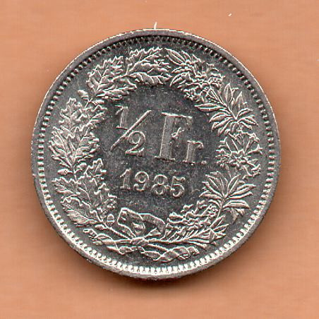 Suíça 50 Rappen 1985