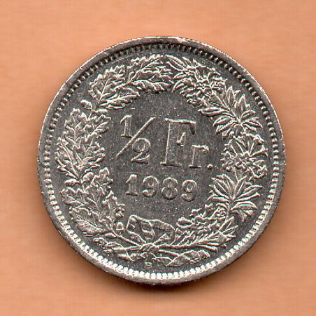 Suíça 50 Rappen 1989