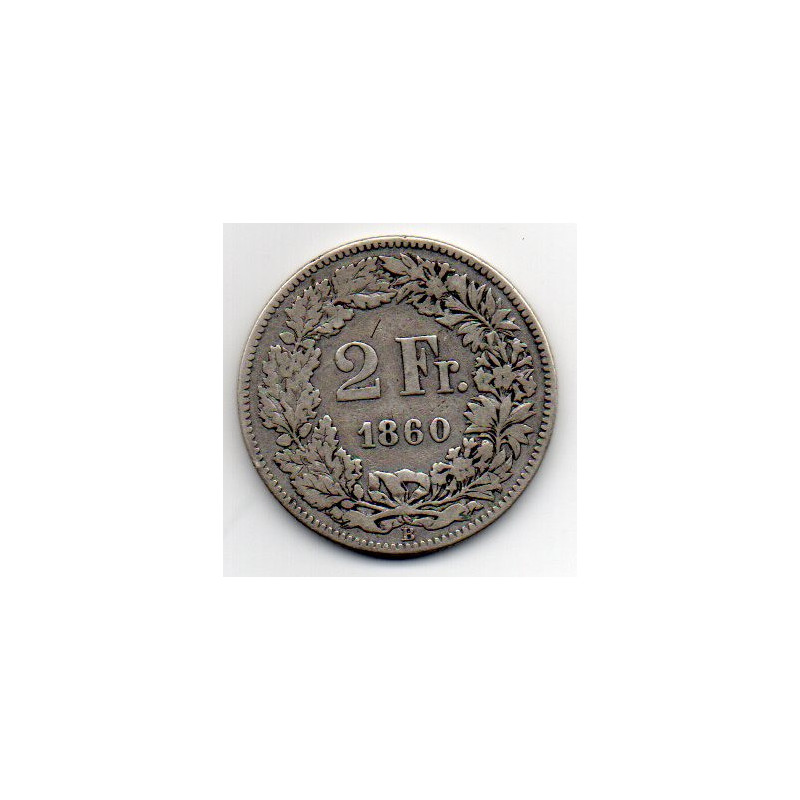 Suíça 2 Francos 1860