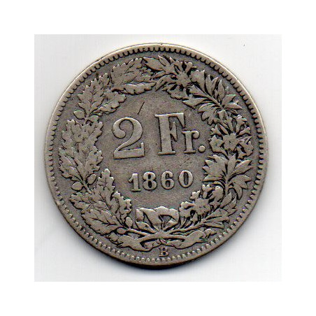 Suíça 2 Francos 1860