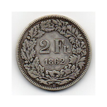 Suíça 2 Francos 1862
